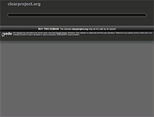 Tablet Screenshot of clearproject.org